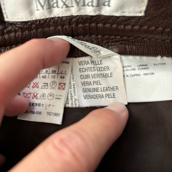 MaxMara buttery soft leather pencil skirt | size US 10 - Picture 6 of 6